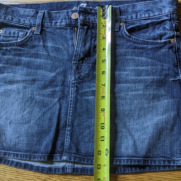 7 for All Mankind Denim Skirt sz 28 - Picture 8 of 12
